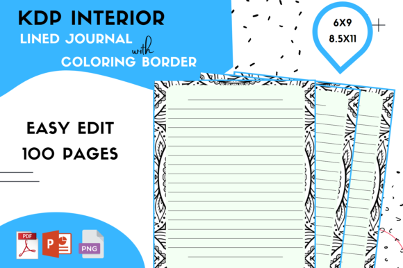 Download Lined Journal with Coloring Border #2 - Premium Resources