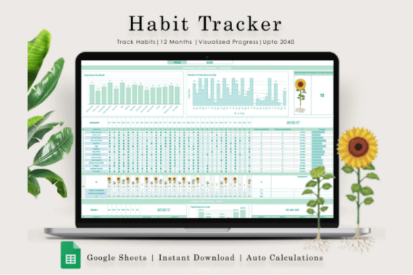 Download Habit Tracker Spreadsheet, Google Sheets - Habit tracker Collection